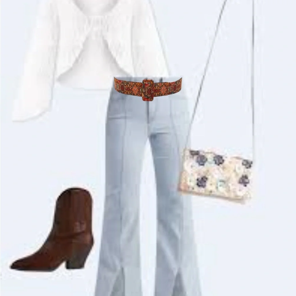 Fashion Vintage‎ Style Belt Faux Leather Cork Material Western Bohemian
